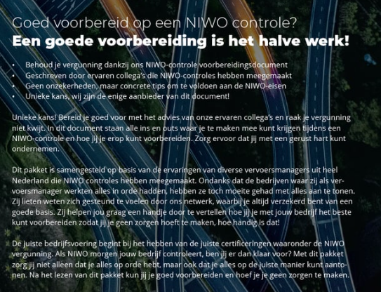 NIWO controle document